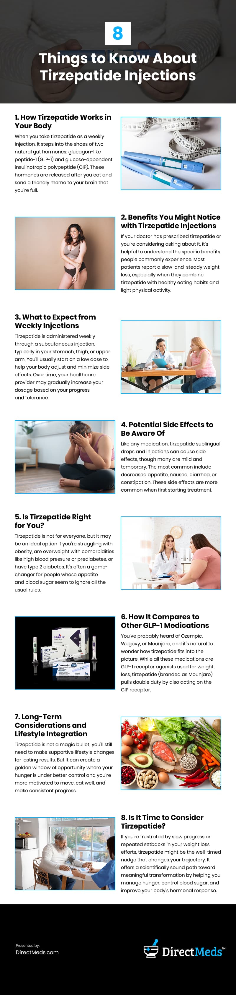 8 Things to Know About Tirzepatide Injections Infographic